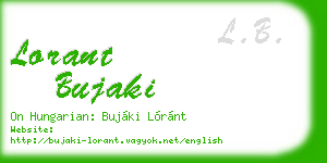 lorant bujaki business card