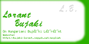 lorant bujaki business card